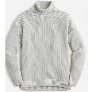 J. Crew Ribbed cotton-blend relaxed turtleneck sweater